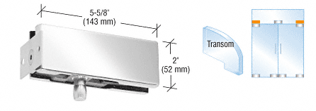 C.R. Laurence CRL Polished Stainless Finish European Mid-Size Wall Mount Transom Patch Fitting | EUR430PS
