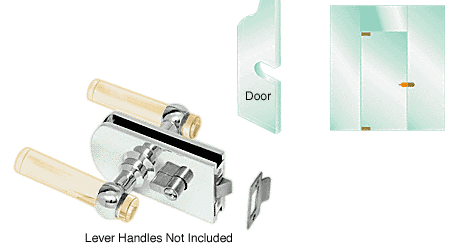 C.R. Laurence CRL Brushed Stainless Finish Center Housed Lever Latch with European Keyhole Style Lock | EUR605BS