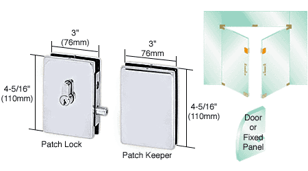 C.R. Laurence CRL Aluminum Finish EUR Series Center Housed Patch Lock | EUR681A
