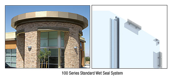C.R. Laurence CRL Custom Polished Bronze Standard Series Wall Panel System | EWS100CPBRZ