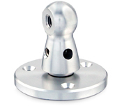 TechnologyLK EZ-Rod Transition Connector and Rod Connector With Wall Mount Plate, Lower Mount - for 1/4&quot; Rod | GEZA36R250