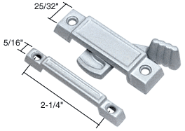Chrome Window Sash Lock; 2-1/4&quot; Screw Holes; 7/16&quot; Latch Projection - Bulk Pack | F2531B | F2531B