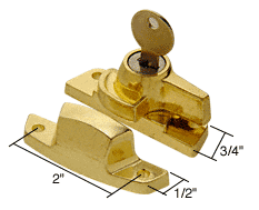 C.R. Laurence Brass Keyed Sash Lock | F2534