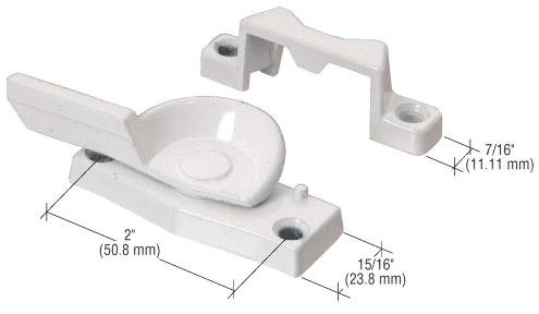 White Window Sash Lock; 2&quot; Screw Holes | F2584 | F2584