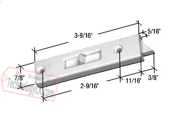C.R. Laurence CRL White Tilt Window Latch; 2-9/16&quot; Screw Holes - Package | F2671