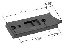 C.R. Laurence CRL Black Tilt Window Latch; 2-5/16&quot; Screw Holes - Package | F2697