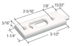 C.R. Laurence CRL White Tilt Window Latch; 2-5/16&quot; Screw Holes - Package | F2724