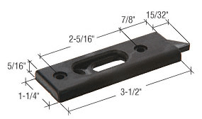 C.R. Laurence CRL Black Tilt Window Latch; 2-5/16&quot; Screw Holes - Package | F2725