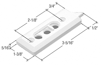 Strybuc Industries Gordon Glass White Tilt Window Latch; 2-1/8&quot; Screw Holes - Package | F2728
