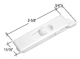 C.R. Laurence CRL White 2-5/8&quot; Mortised Tilt Latch - Package | F2749