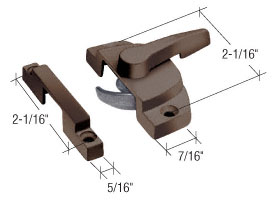 Bronze Window Sash Lock With 2-1/16&quot; Screw Holes | F2763 | F2763
