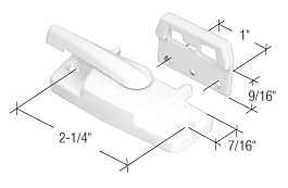 CRL White Sash Lock With 2-1/4&quot; Screw Holes With Lugs | F2767 | F2767