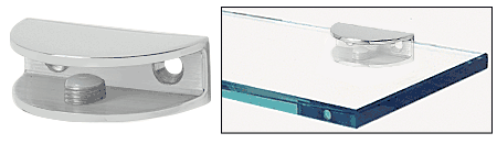 C.R. Laurence CRL Satin Chrome Rounded Interior Shower Shelf Clamp | FA12SC