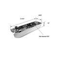 Gordon Glass&#174; Bottom Pivot Bracket for Frameless Glass Shower Doors - Chrome