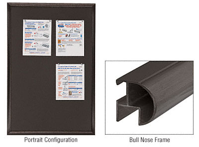C.R. Laurence CRL Oil Rubbed Bronze Wall Mounted Frame Cork Board | FCB140RB