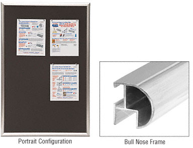 C.R. Laurence CRL Brushed Nickel Wall Mounted Framed Cork Board | FCB14BN