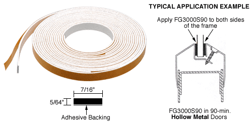 C.R. Laurence CRL Fire Glazing Tape (90 Minute) | FG3000S90