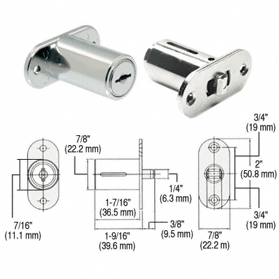 FixtureGuard Medium Security T-Bolt Push Lock 
 | FG779
