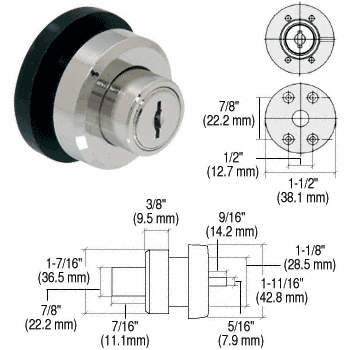 FixtureGuard Medium Security Thru the Glass Push Lock 
 | FG780