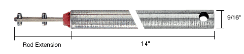 C.R. Laurence CRL 14&quot; Tubular Spiral Tilt Window Balance with Red Bushing | FH1420