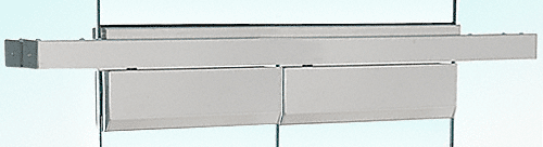CRL Brushed Stainless Double Floating Header for Overhead Concealed Door Closers - for 72&quot; Wide Opening | FH4BSD