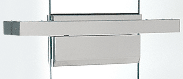 C.R. Laurence CRL Custom Length Single Door Brushed Stainless Floating Header | FH4BSCS