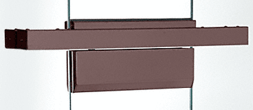 C.R. Laurence CRL Custom Length Double Door Duranodic Bronze Floating Header | FH4DUCS