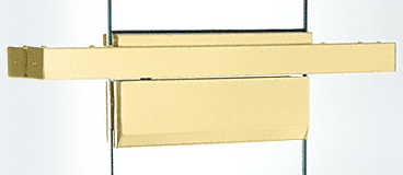 C.R. Laurence CRL Custom Length Single Door Polished Brass Floating Header | FH4PBCS