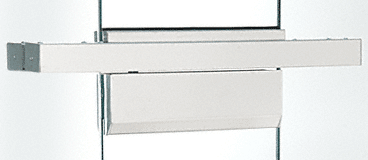 C.R. Laurence CRL Custom Length Single Door Polished Stainless Floating Header | FH4PSCS