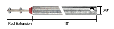 19&quot; Tubular Spiral Tilt Window Balance with Red Bushing | FL1920