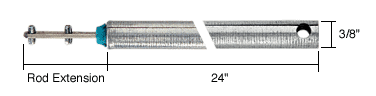 C.R. Laurence CRL 24&quot; Tubular Spiral Window Balance with Blue Bushing | FL2430