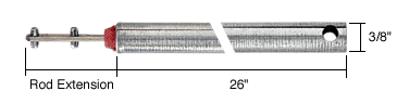 26&quot; Tubular Spiral Tilt Window Balance with Red Bushing | FL2620