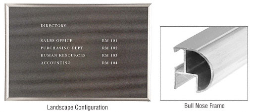 C.R. Laurence CRL Brushed Nickel Wall Mounted Framed Letter Board | FLB15BN