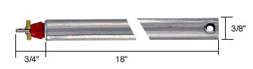 C.R. Laurence CRL 18&quot; Tubular Spiral Non-Tilt Window Balance with Red Bushing | FM1820