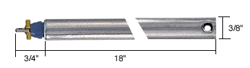 C.R. Laurence CRL 18&quot; Tubular Spiral Non-Tilt Window Balance with Blue Bushing | FM1830