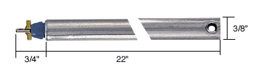 C.R. Laurence CRL 22&quot; Tubular Spiral Non-Tilt Window Balance with Blue Bushing | FM2230