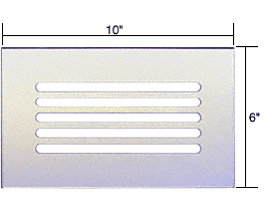 C.R. Laurence 10&quot; x 6&quot; Clear Acrylic Mirror Grille  | FMG1060