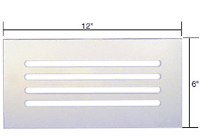 Mirart 12&quot; x 6&quot; Clear Acrylic Mirror Grille  | FMG1260