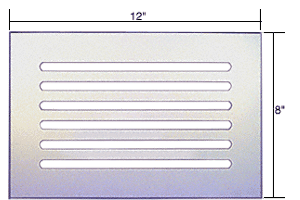 Mirart 12&quot; x 8&quot; Clear Acrylic Mirror Grille  | FMG1280