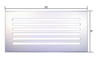 Mirart 16&quot; x 8&quot; Clear Acrylic Mirror Grille  | FMG1680