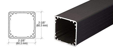 C.R. Laurence CRL 200, 300, 350, &amp; 400 Series Matte Black 36&quot; Fascia Mount Post Only | FP36BL