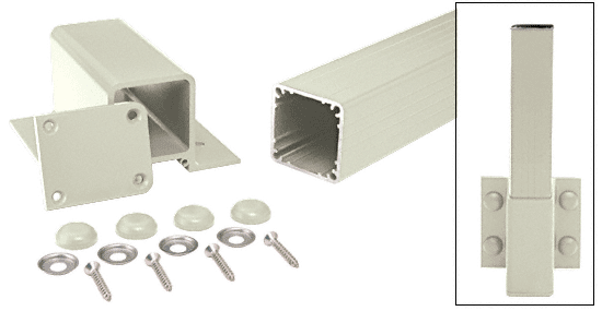 C.R. Laurence CRL 200, 300, 350, &amp; 400 Series Oyster White 36&quot; Fascia Mount Post Kit | FP36K0W