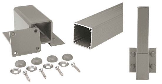 C.R. Laurence CRL 200, 300, 350, &amp; 400 Series Agate Gray 36&quot; Fascia Mount Post Kit | FP36KAGY