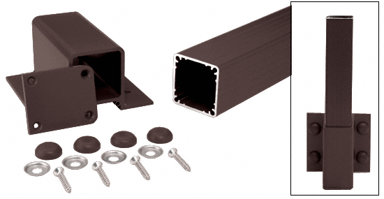 C.R. Laurence CRL 200, 300, 350, &amp; 400 Series Matte Bronze 36&quot; Fascia Mount Post Kit | FP36KBRZ