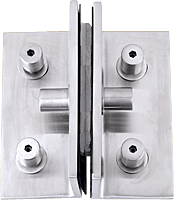 C.R. Laurence CRL Brushed Stainless 2-Way Glass / 1-Way Wall Rectangular Bracket | FP412BS