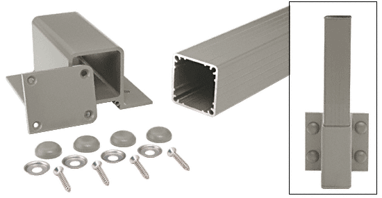 C.R. Laurence CRL 200, 300, 350 &amp; 400 Series Agate Gray 42&quot; Fascia Mount Post Kit | FP42KAGY