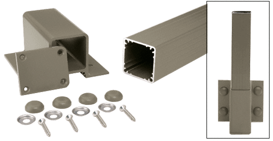 C.R. Laurence CRL 200, 300, 350 &amp; 400 Series Beige Gray 48&quot; Fascia Mount Post Kit | FP48KBGY