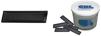 C.R. Laurence CRL Black Finish Showcase Stick-On Finger Pulls - Bulk | FP89BX