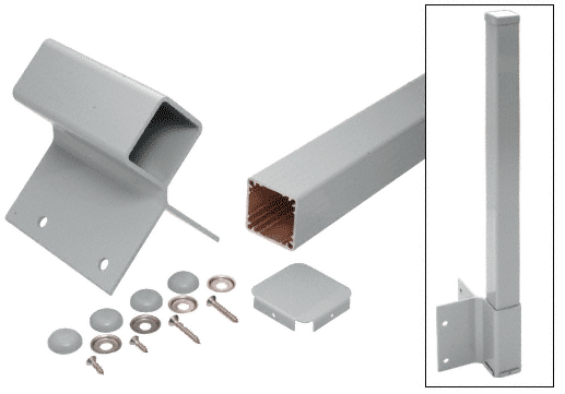 C.R. Laurence CRL 42&quot; Agate Gray  200, 300, 350 and 400 Series 90 Degree Fascia Mounted Post Kit | FP942KAGY