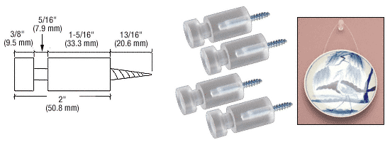 C.R. Laurence CRL Acrylic Framepegs - 4 Pack | FPAC4